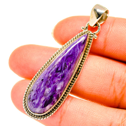 Charoite Pendants handcrafted by Ana Silver Co - PD3848
