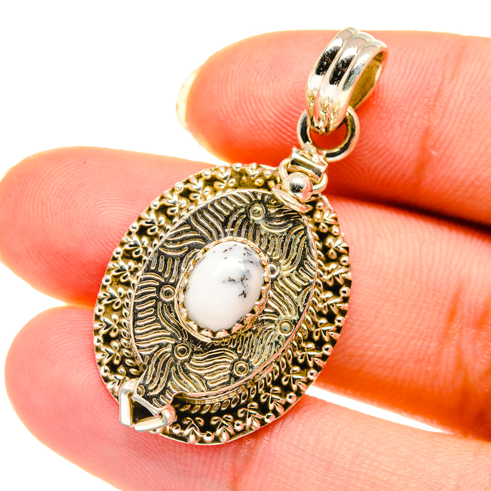Dendritic Opal Pendants handcrafted by Ana Silver Co - PD3903