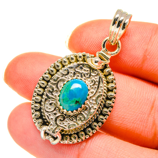 Chrysocolla Pendants handcrafted by Ana Silver Co - PD3904