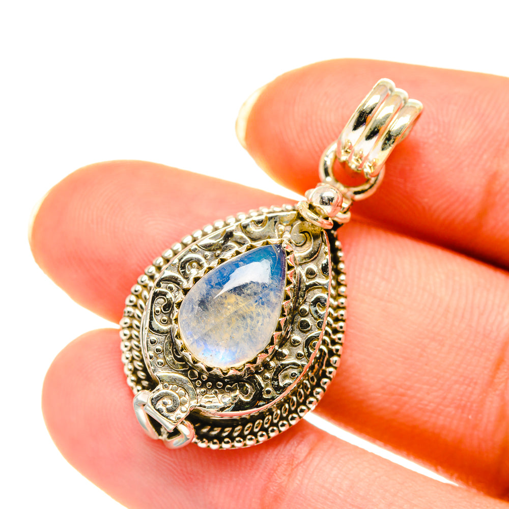Rainbow Moonstone Pendants handcrafted by Ana Silver Co - PD3909