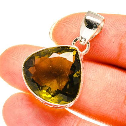 Olive Quartz Pendants handcrafted by Ana Silver Co - PD3924