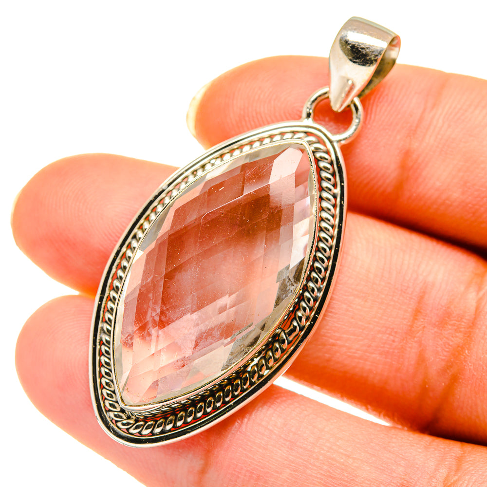 White Quartz Pendants handcrafted by Ana Silver Co - PD3943