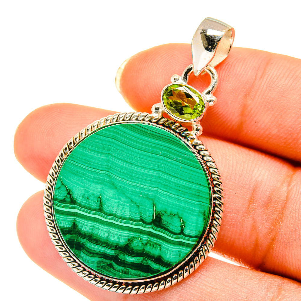 Malachite Pendants handcrafted by Ana Silver Co - PD3951