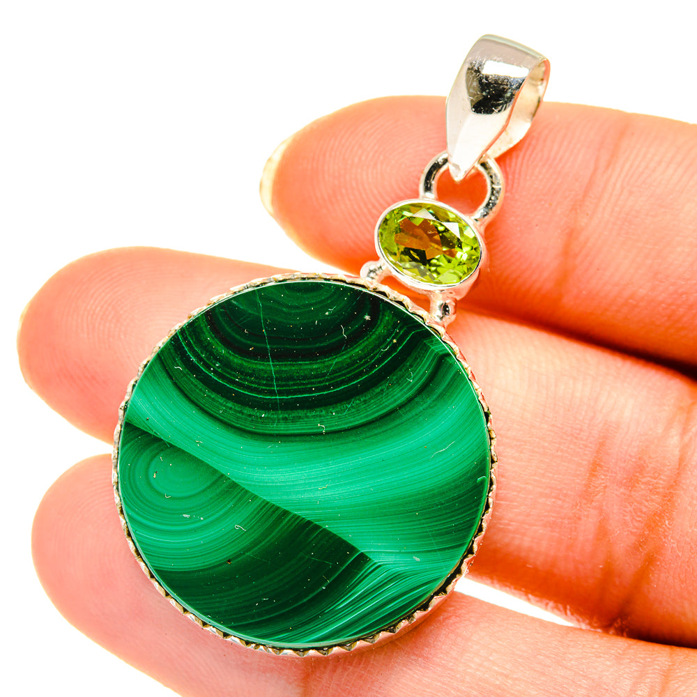 Malachite Pendants handcrafted by Ana Silver Co - PD3952