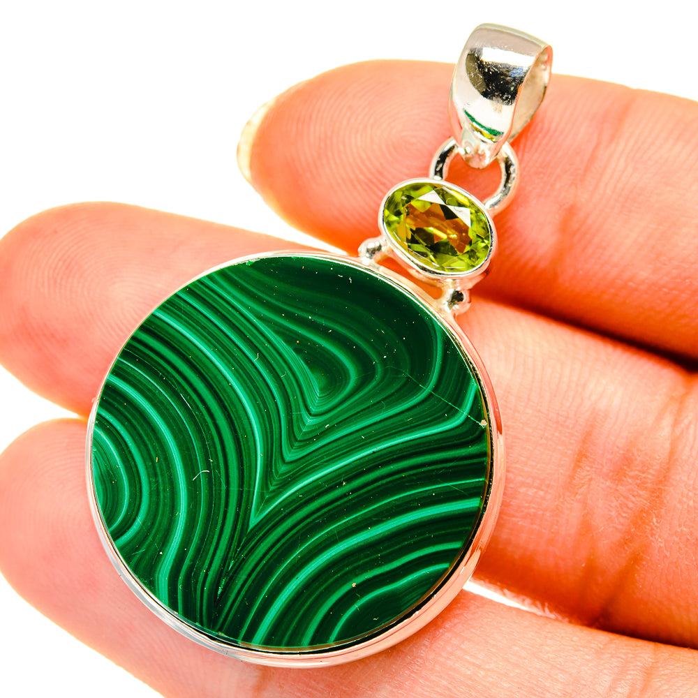 Malachite Pendants handcrafted by Ana Silver Co - PD3953