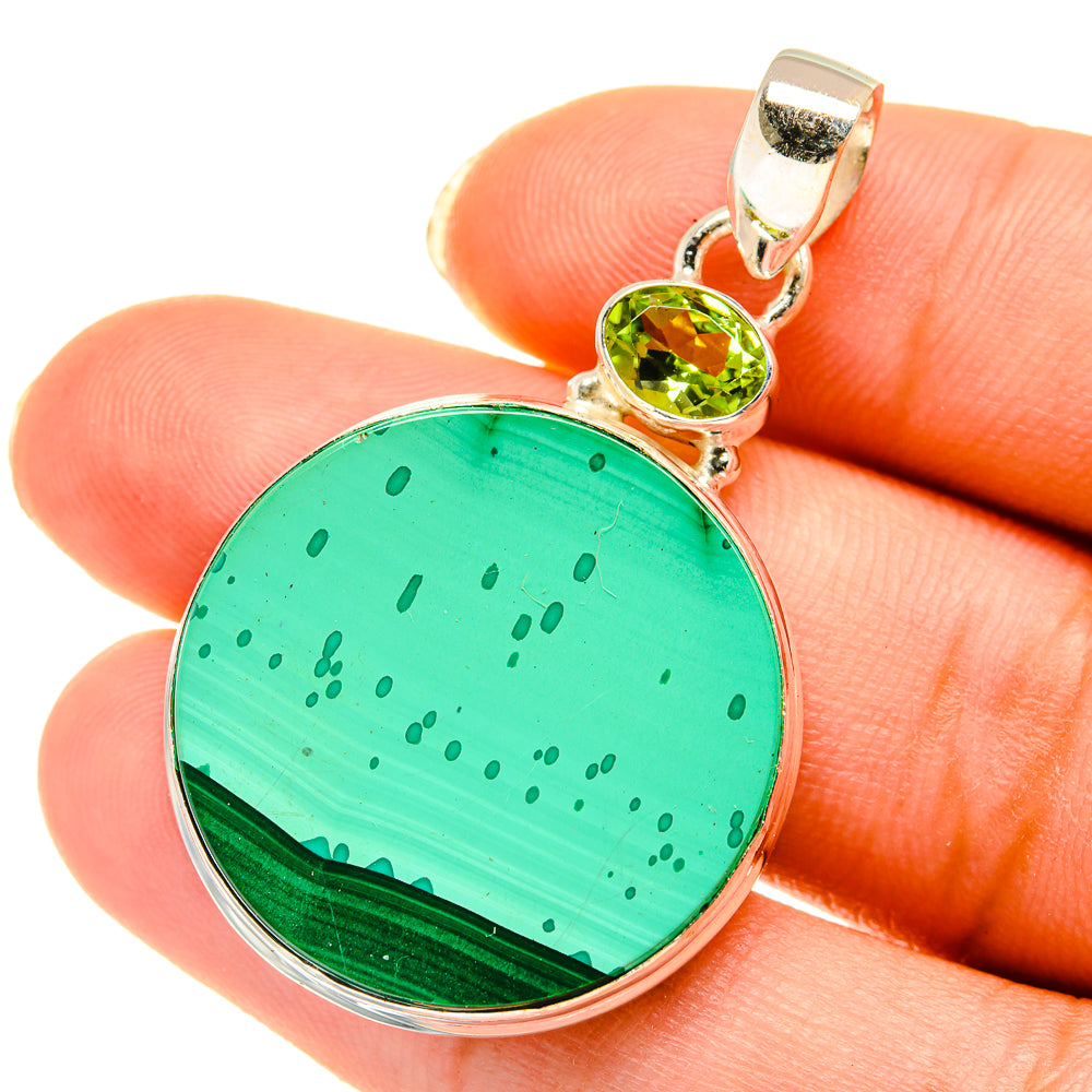 Malachite Pendants handcrafted by Ana Silver Co - PD3954