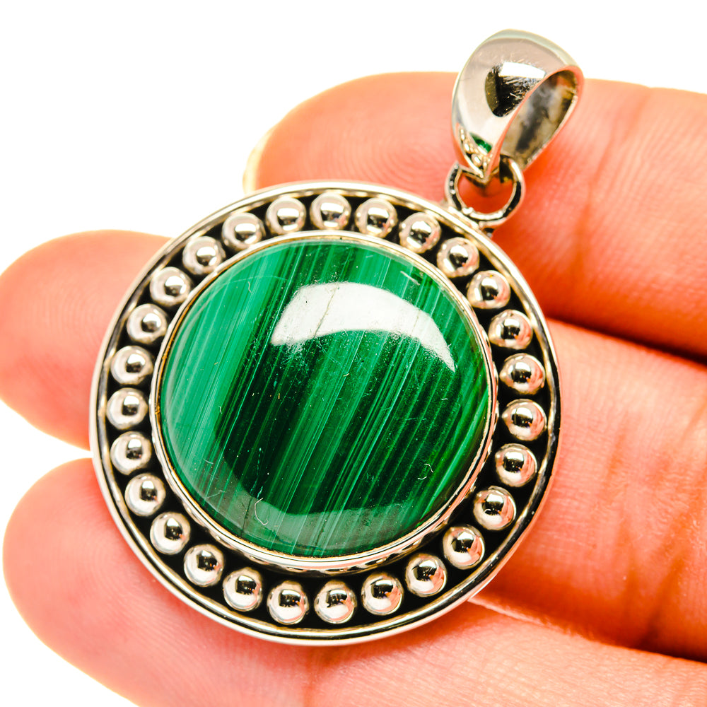 Malachite Pendants handcrafted by Ana Silver Co - PD3955