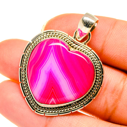 Pink Botswana Agate Pendants handcrafted by Ana Silver Co - PD3961