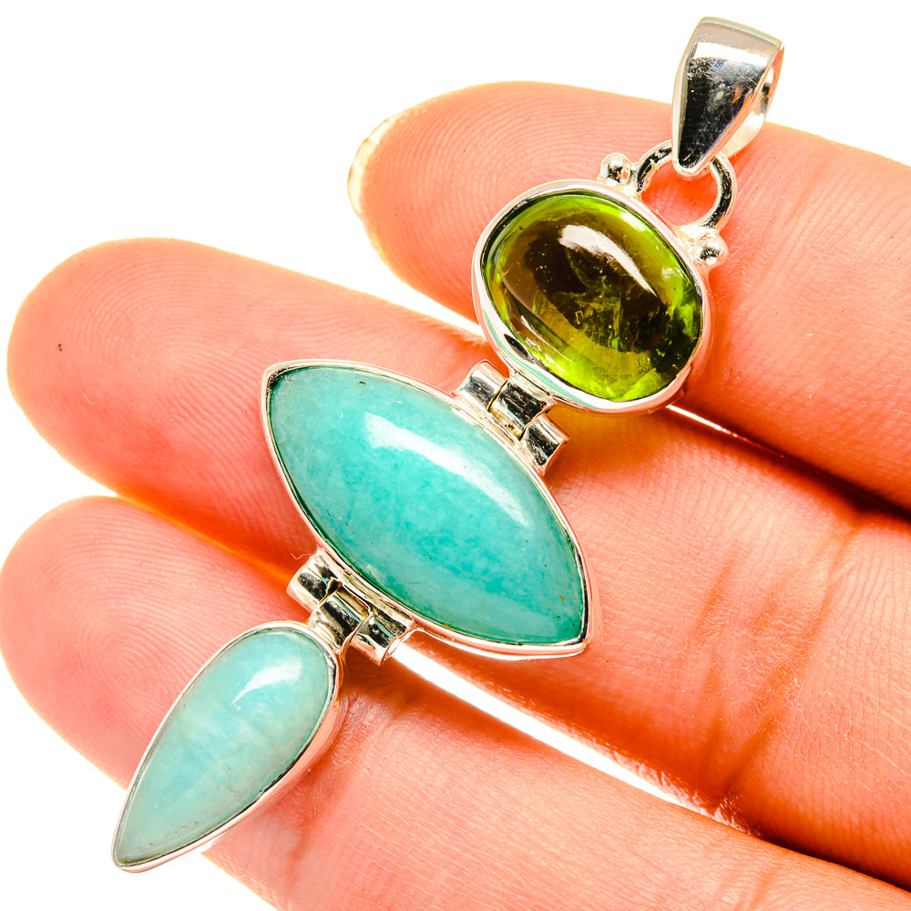 Peruvian Opal Pendants handcrafted by Ana Silver Co - PD3992