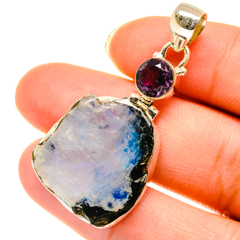 Rainbow Moonstone Pendants handcrafted by Ana Silver Co - PD4005