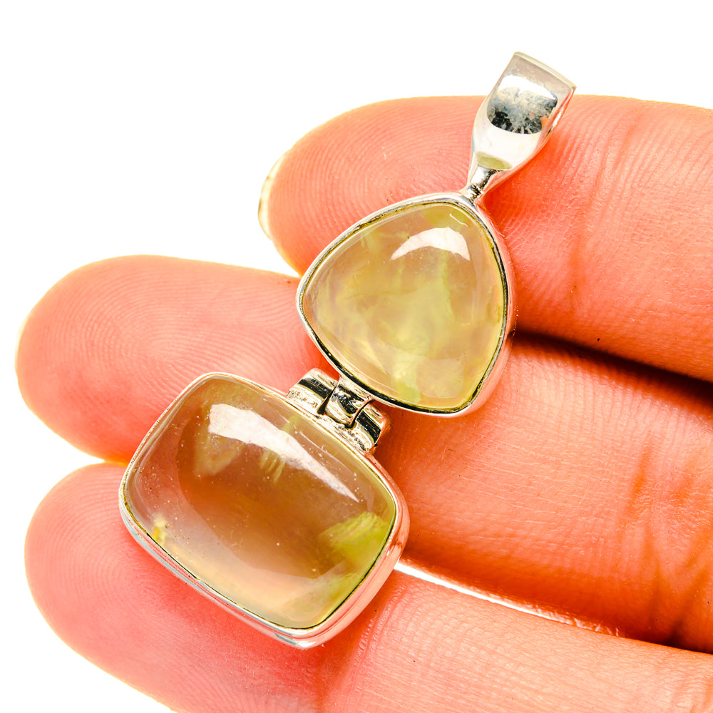 Prehnite Pendants handcrafted by Ana Silver Co - PD4008