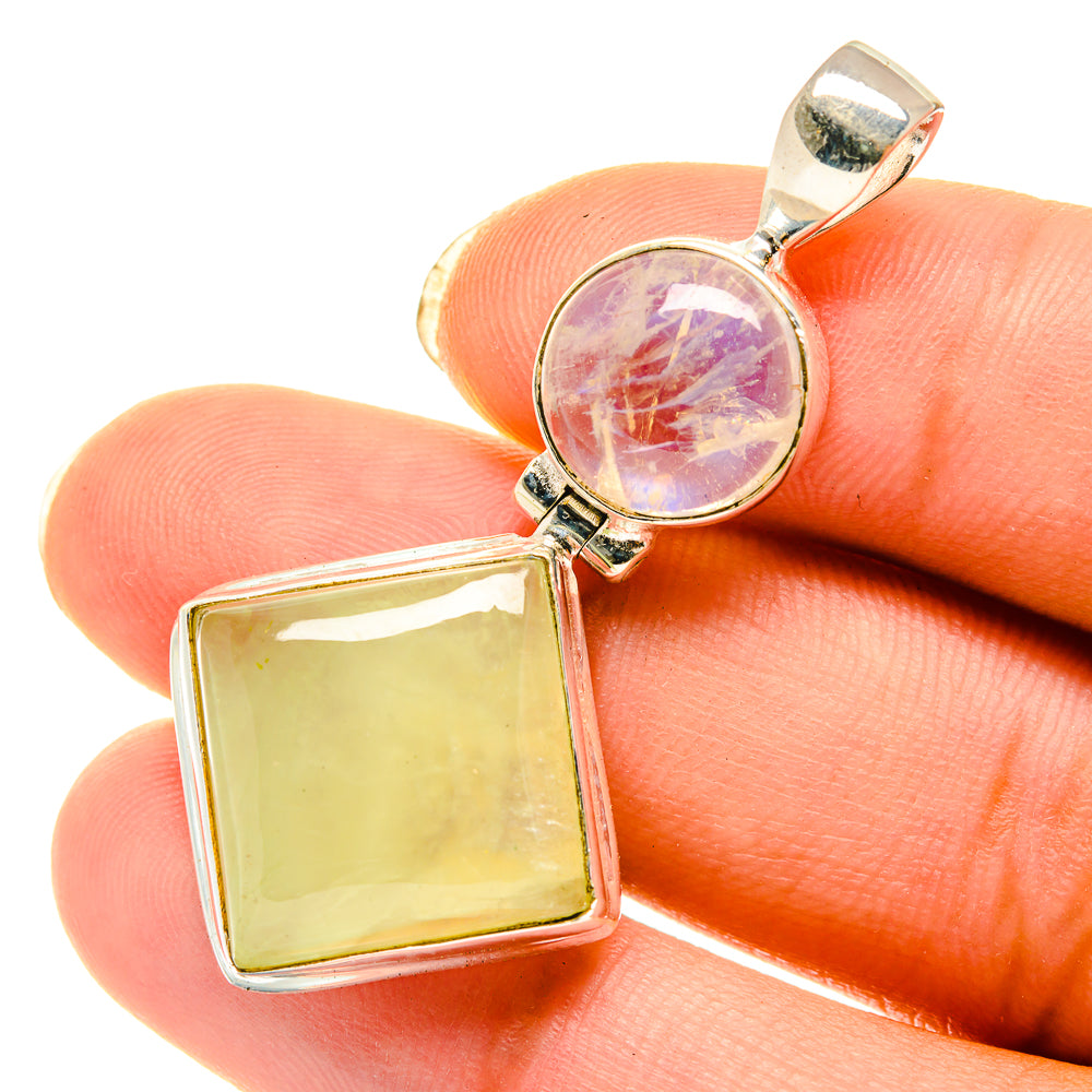 Prehnite Pendants handcrafted by Ana Silver Co - PD4011