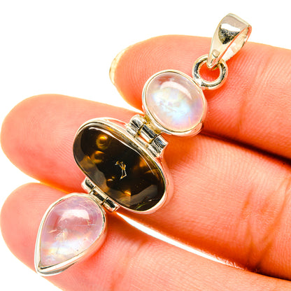 Mexican Fire Agate Pendants handcrafted by Ana Silver Co - PD4020