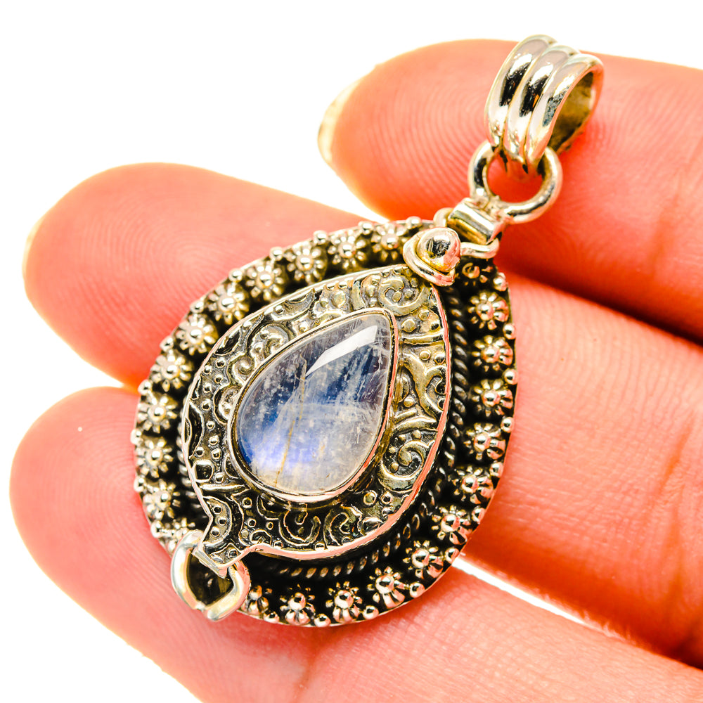 Rainbow Moonstone Pendants handcrafted by Ana Silver Co - PD4066