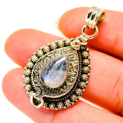 Rainbow Moonstone Pendants handcrafted by Ana Silver Co - PD4066