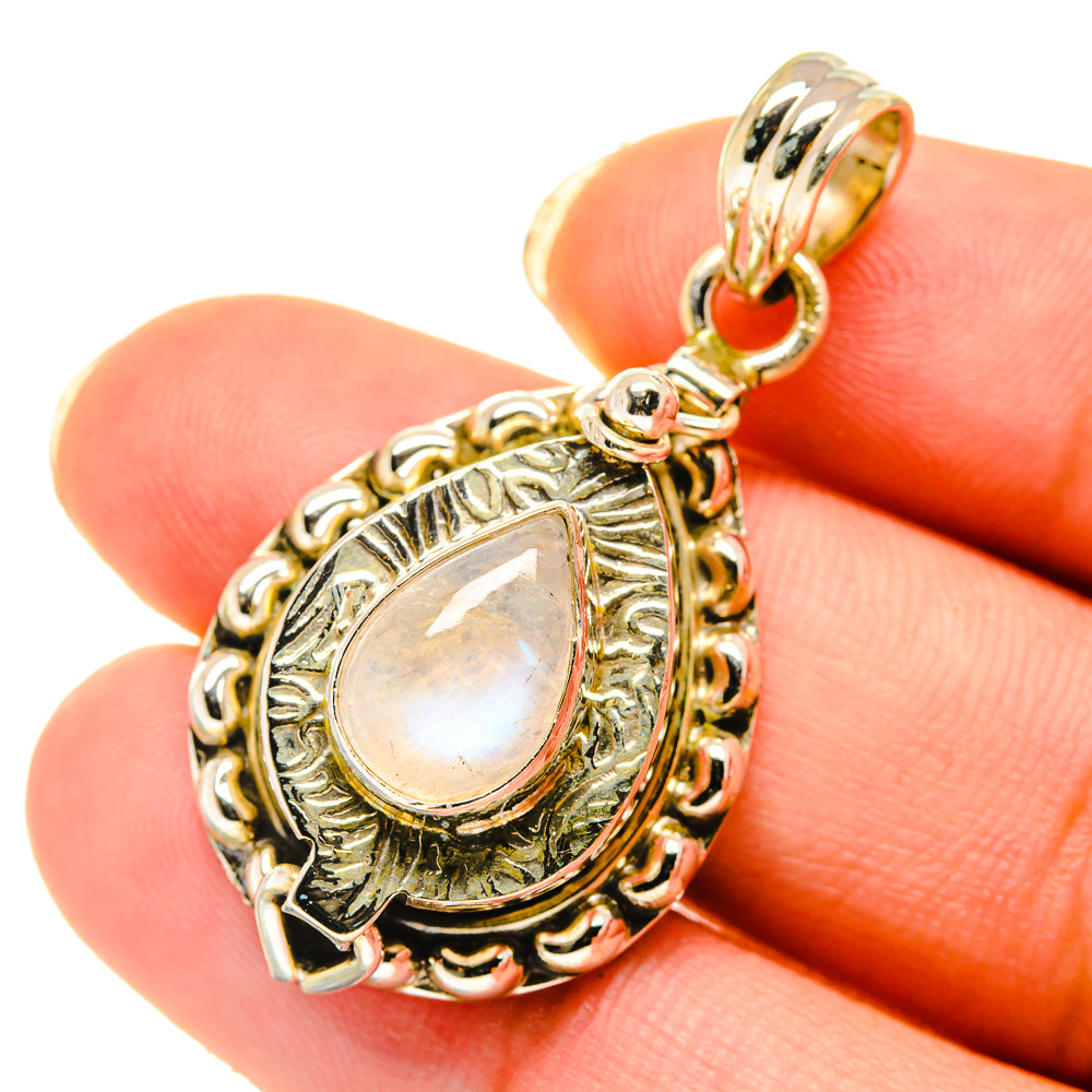 Rainbow Moonstone Pendants handcrafted by Ana Silver Co - PD4070