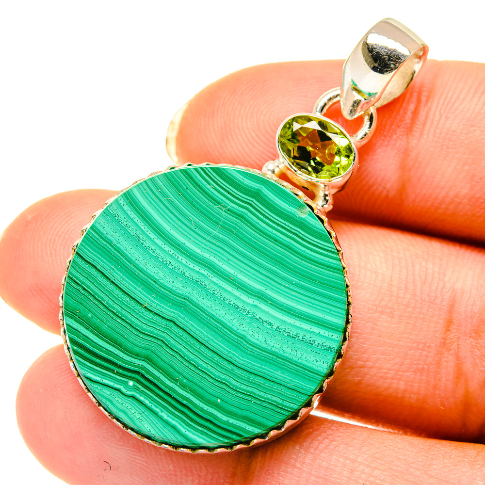 Malachite Pendants handcrafted by Ana Silver Co - PD4141
