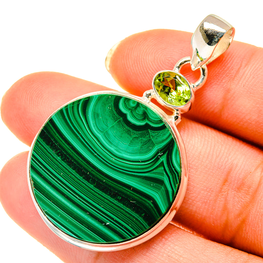 Malachite Pendants handcrafted by Ana Silver Co - PD4144