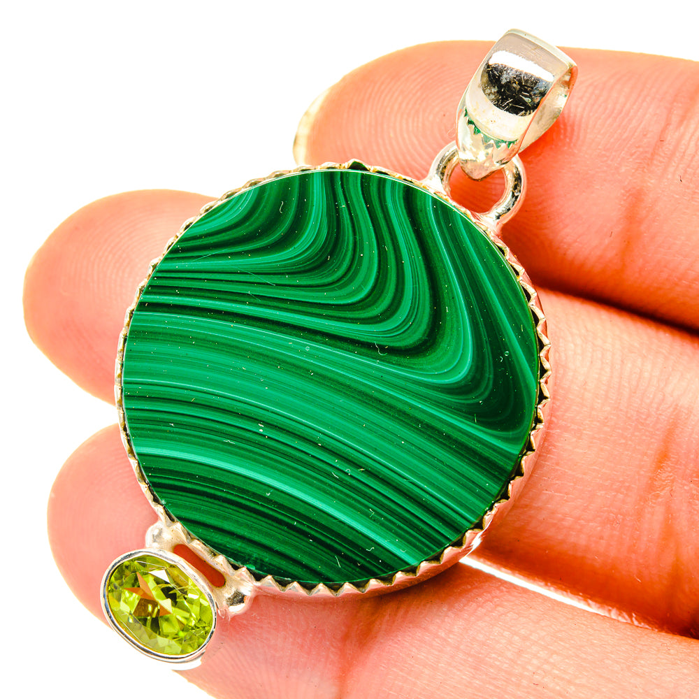 Malachite Pendants handcrafted by Ana Silver Co - PD4145