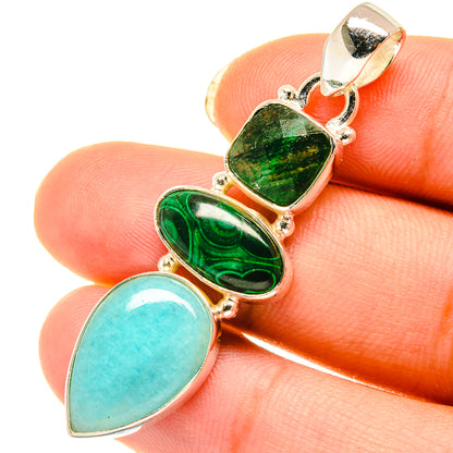 Peruvian Opal Pendants handcrafted by Ana Silver Co - PD4150