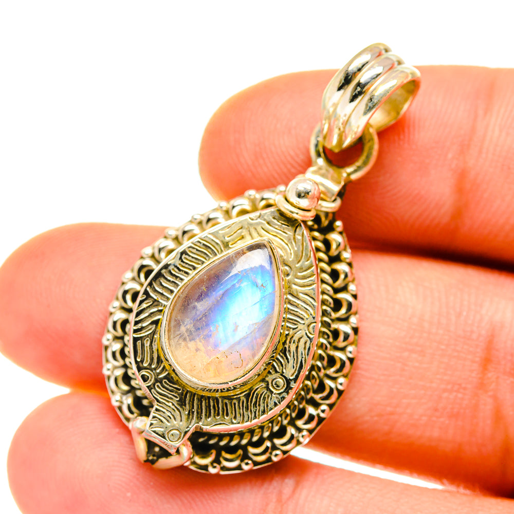 Rainbow Moonstone Pendants handcrafted by Ana Silver Co - PD4160