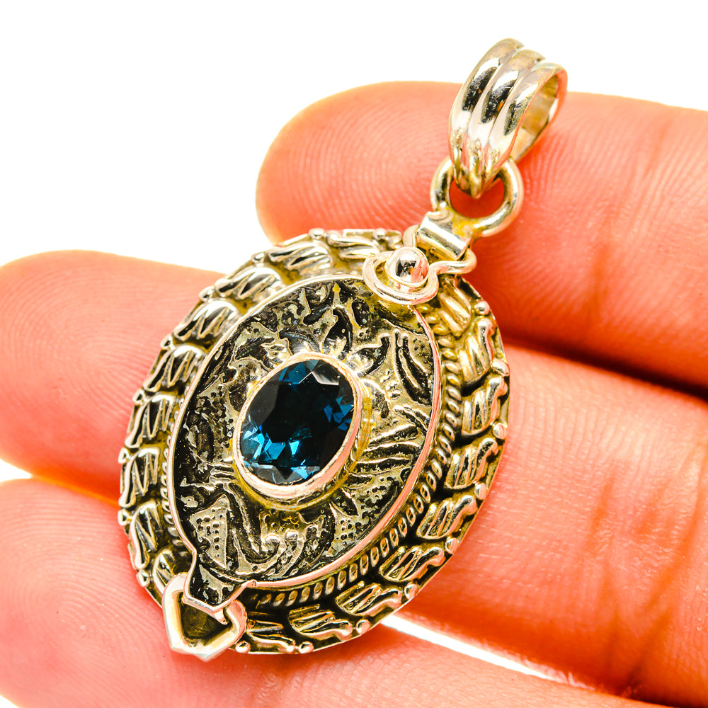 London Blue Topaz Pendants handcrafted by Ana Silver Co - PD4166