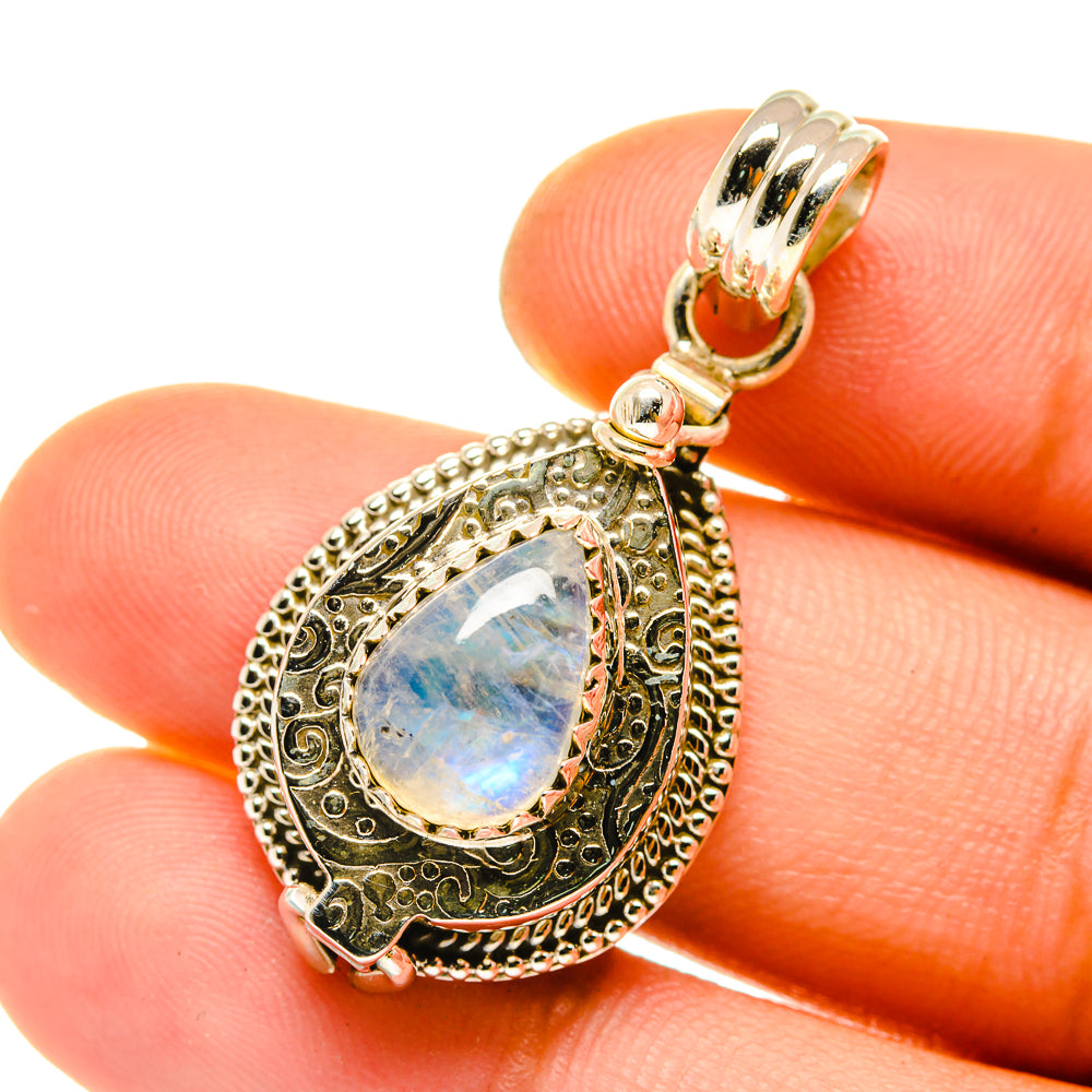 Rainbow Moonstone Pendants handcrafted by Ana Silver Co - PD4170