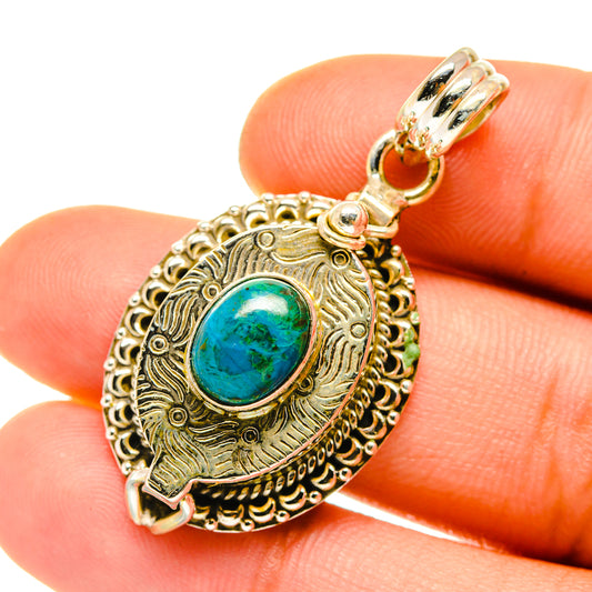 Chrysocolla Pendants handcrafted by Ana Silver Co - PD4171