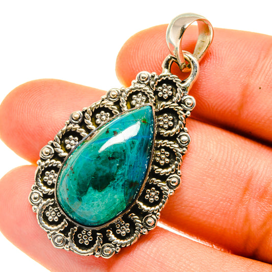 Chrysocolla Pendants handcrafted by Ana Silver Co - PD4183