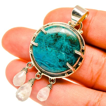 Chrysocolla Pendants handcrafted by Ana Silver Co - PD4185