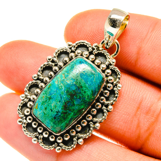 Chrysocolla Pendants handcrafted by Ana Silver Co - PD4186