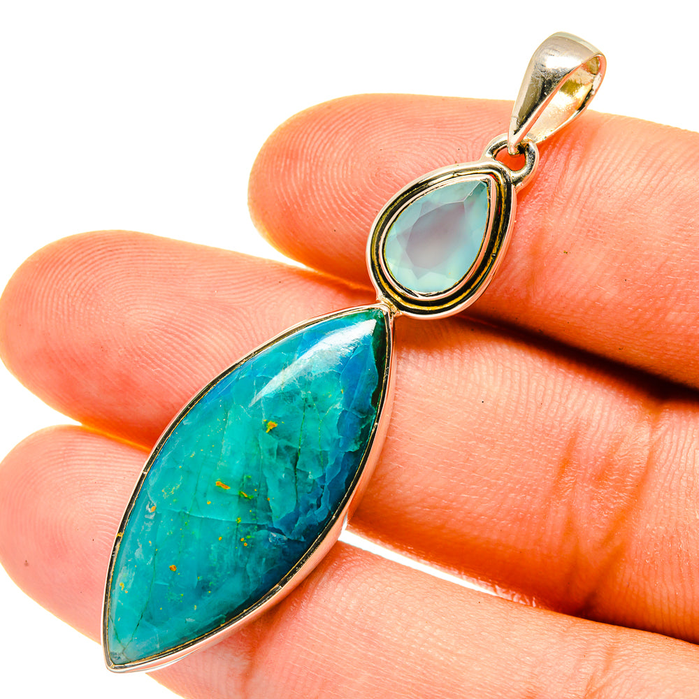 Chrysocolla Pendants handcrafted by Ana Silver Co - PD4187