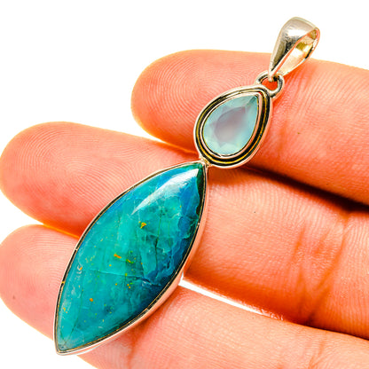 Chrysocolla Pendants handcrafted by Ana Silver Co - PD4187