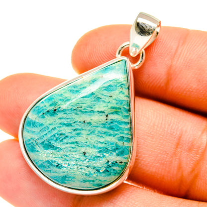 Peruvian Amazonite Pendants handcrafted by Ana Silver Co - PD4190