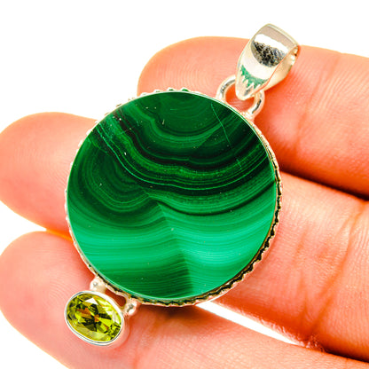 Malachite Pendants handcrafted by Ana Silver Co - PD4193