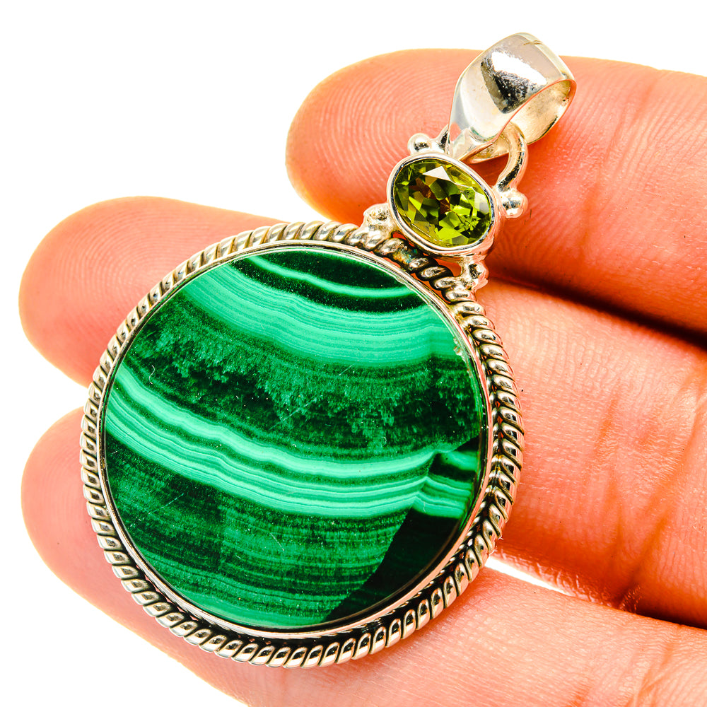 Malachite Pendants handcrafted by Ana Silver Co - PD4194