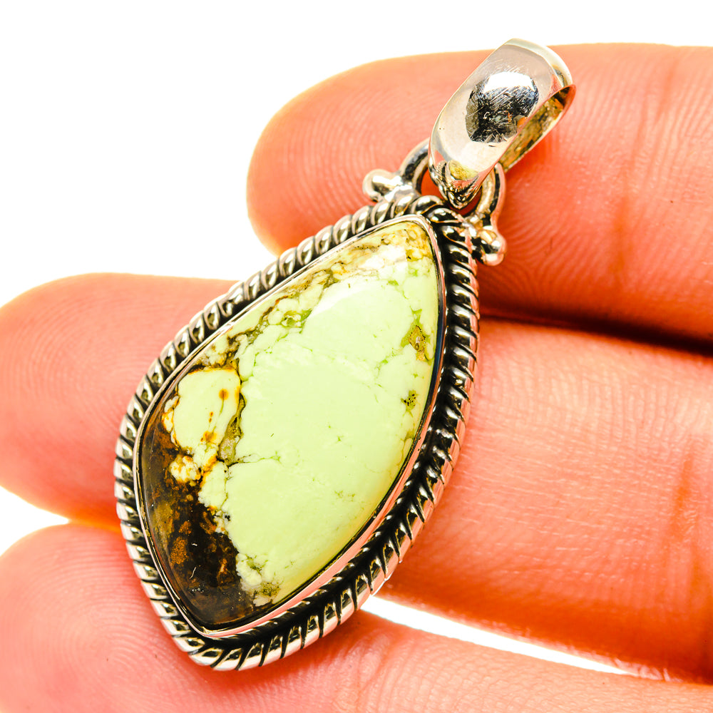 Lemon Chrysoprase Pendants handcrafted by Ana Silver Co - PD4200