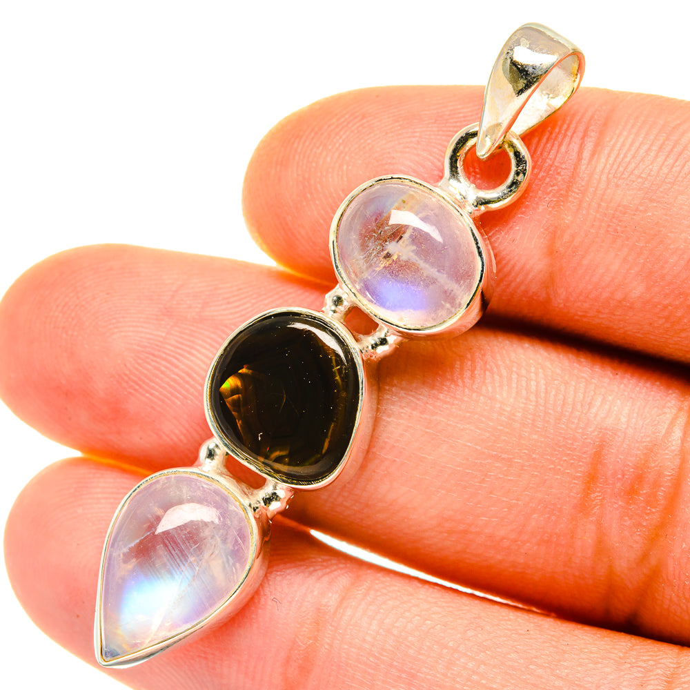 Mexican Fire Agate Pendants handcrafted by Ana Silver Co - PD4241