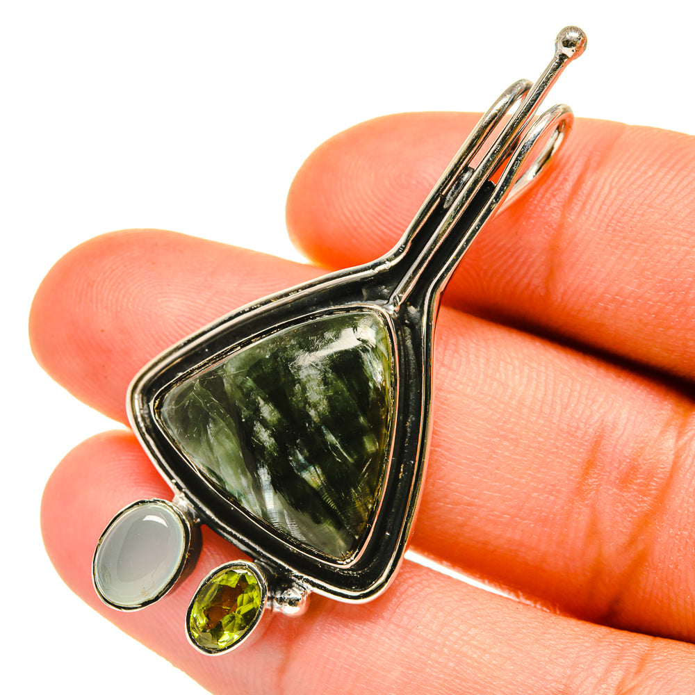 Seraphinite Pendants handcrafted by Ana Silver Co - PD4256