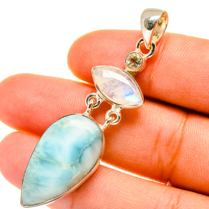 Larimar Pendants handcrafted by Ana Silver Co - PD4270