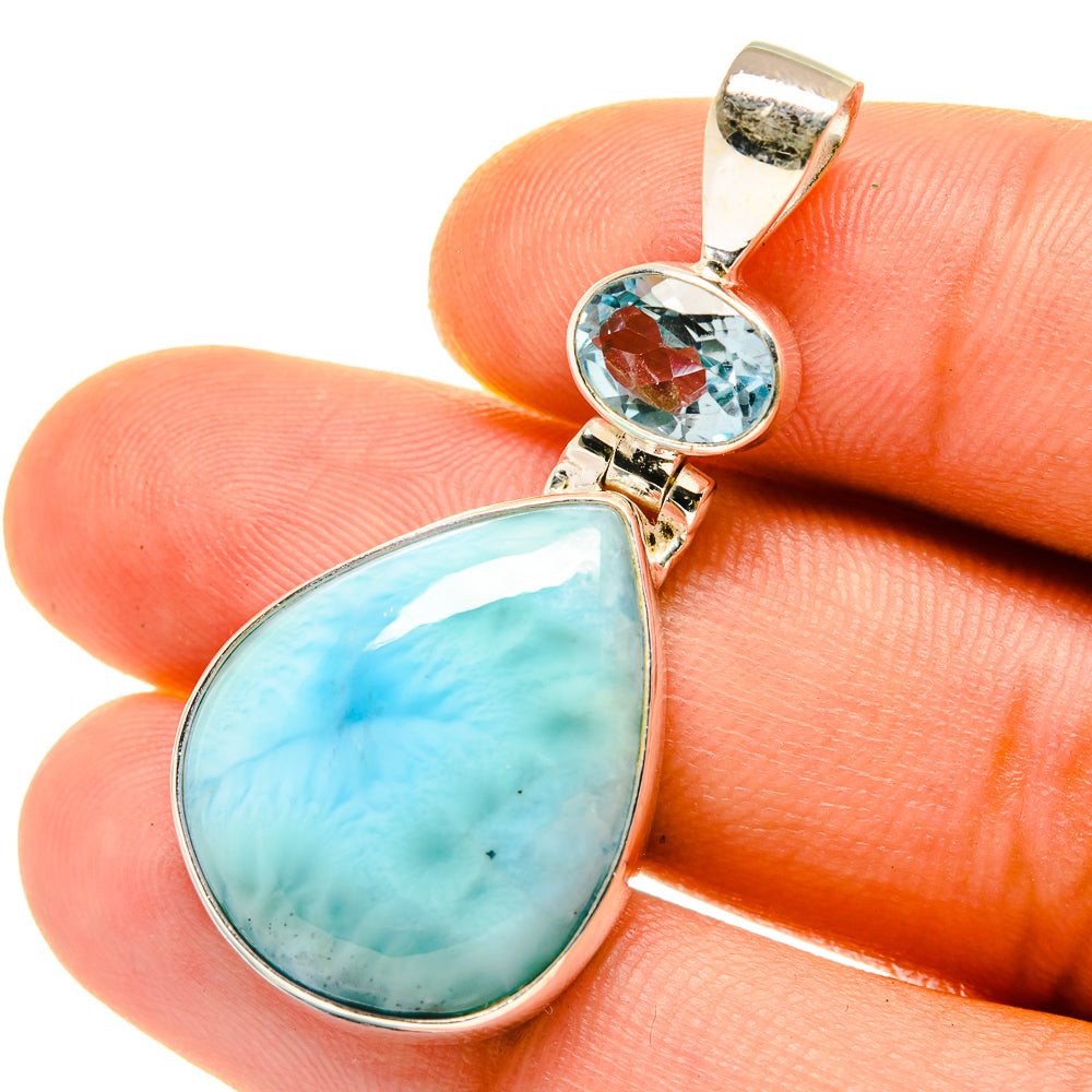 Larimar Pendants handcrafted by Ana Silver Co - PD4271