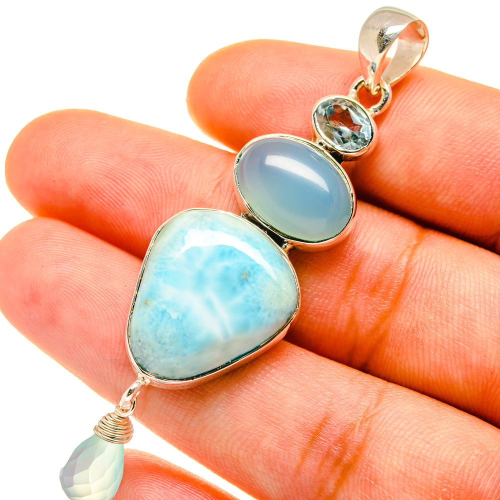 Larimar Pendants handcrafted by Ana Silver Co - PD4275