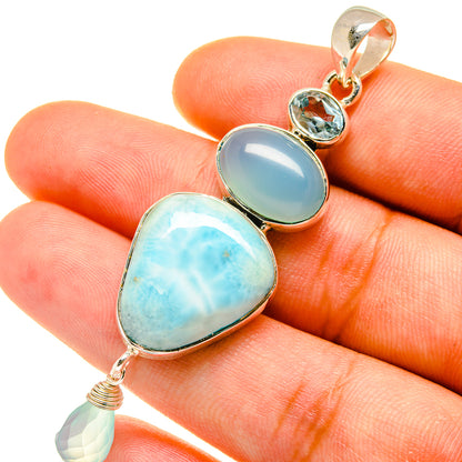 Larimar Pendants handcrafted by Ana Silver Co - PD4275