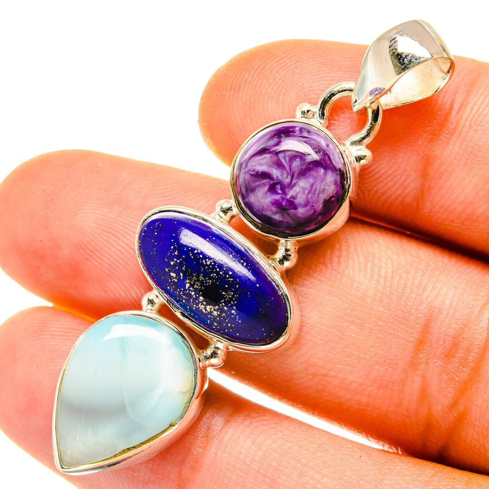 Larimar Pendants handcrafted by Ana Silver Co - PD4276