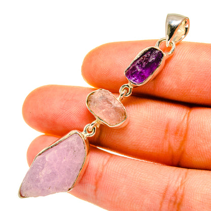 Rose Quartz Pendants handcrafted by Ana Silver Co - PD4285