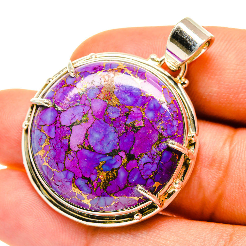 Purple Copper Composite Turquoise Pendants handcrafted by Ana Silver Co - PD4291