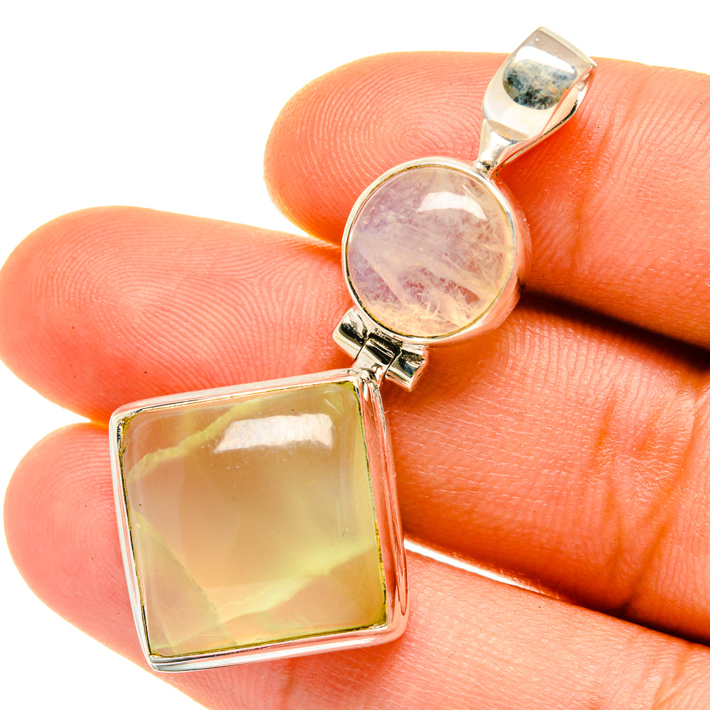 Prehnite Pendants handcrafted by Ana Silver Co - PD4297