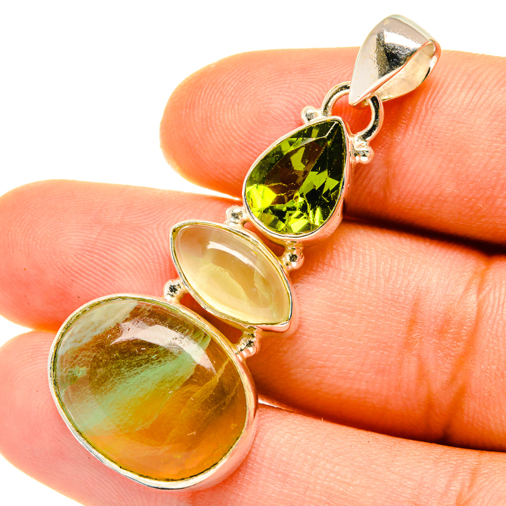 Green Fluorite Pendants handcrafted by Ana Silver Co - PD4298