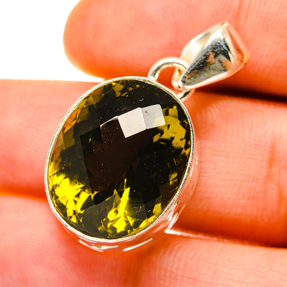 Olive Quartz Pendants handcrafted by Ana Silver Co - PD4300