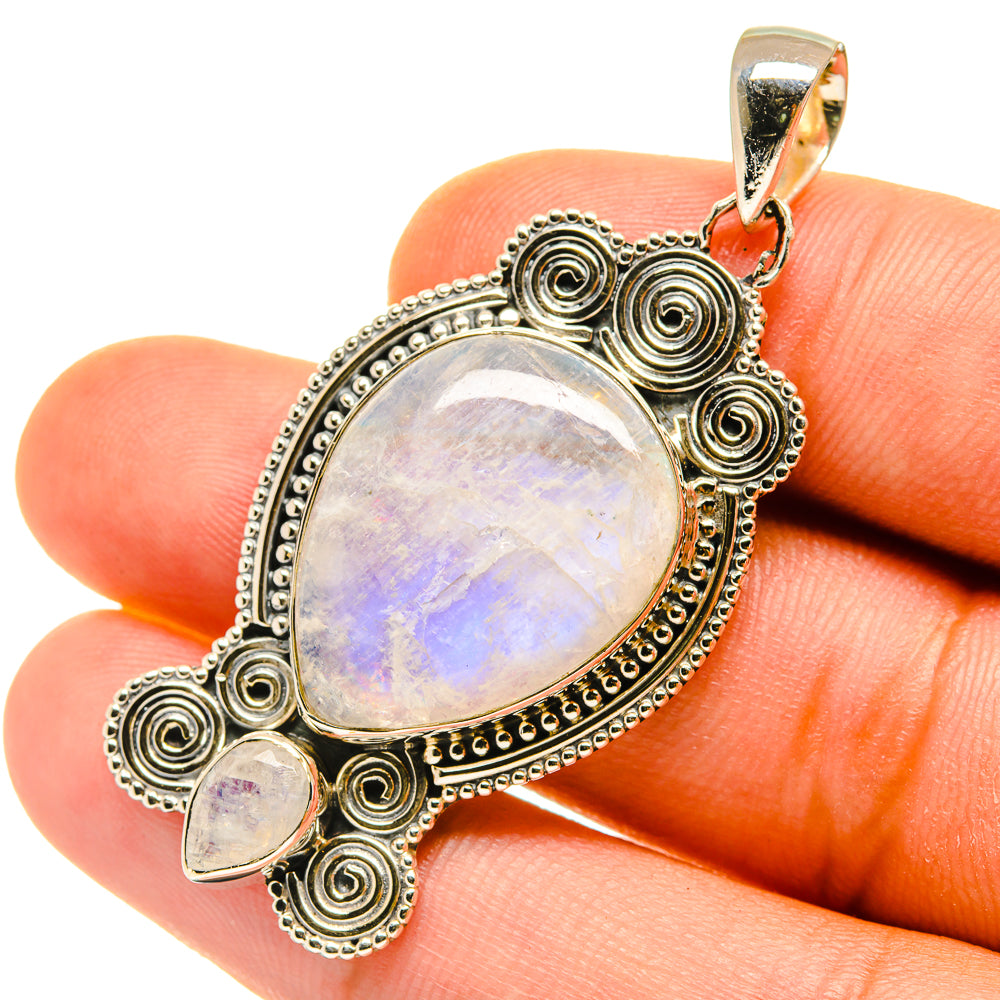 Rainbow Moonstone Pendants handcrafted by Ana Silver Co - PD4325